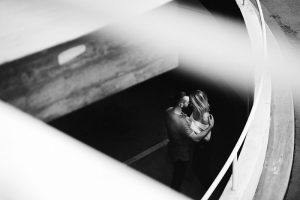 UrbanSeattlyEngagmentSessionEdgySeattlePhotographerTonieChristinePhotographyParkingGarageEngagementPhotosSeattleTonieChristine