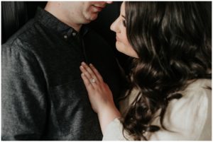 Couple holding each other