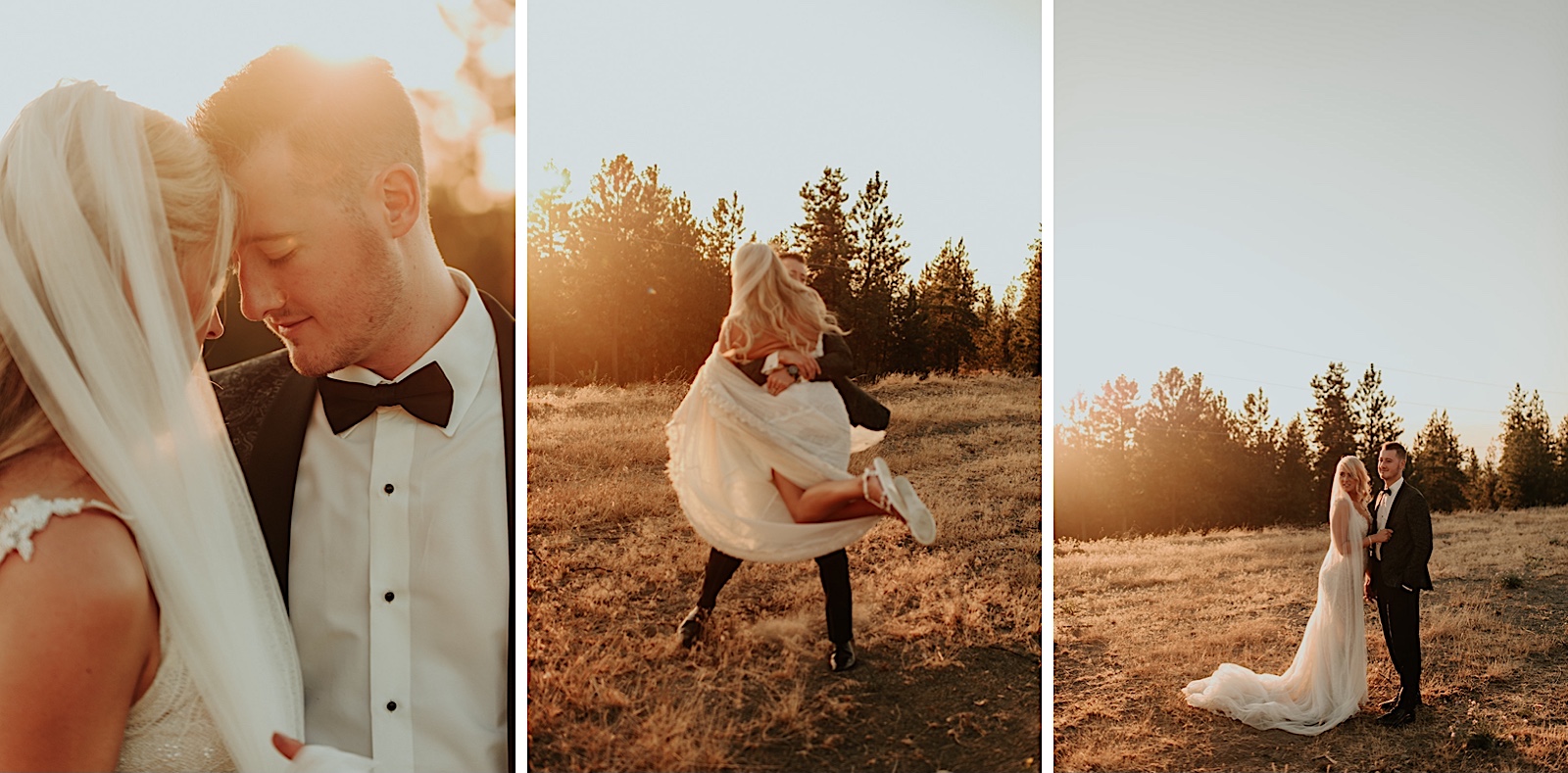 Summer Wedding at Beacon Hill in Spokane: bride and groom portraits